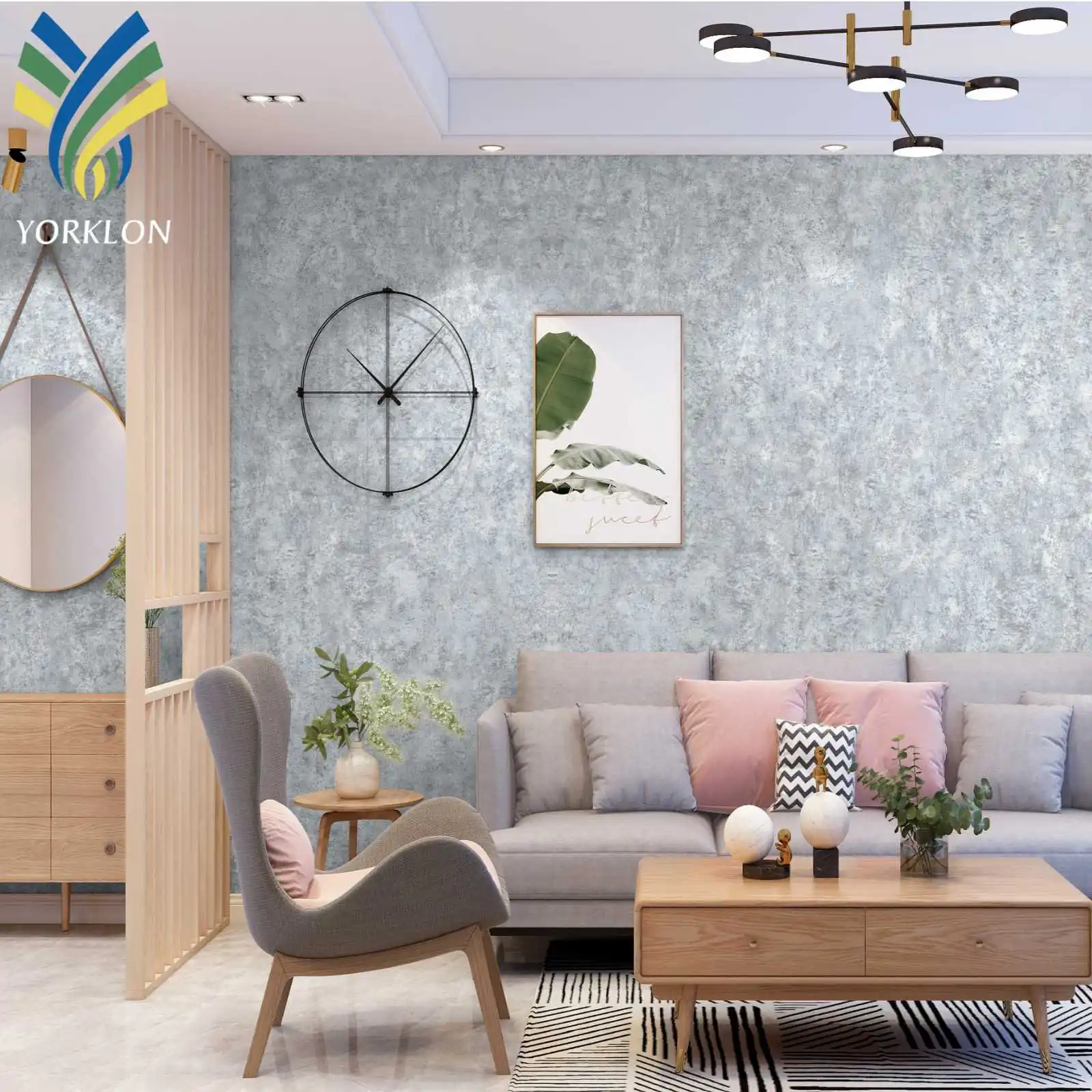 Yklb 510 Anti Mold Rolls Wall Paper Grey Home Decoration Background Modern  Nordic Pvc Wallpaper - Buy Pvc Wallpaper,3d Wallpaper Home  Decoration,Geometric Wallpaper 3d Product on 