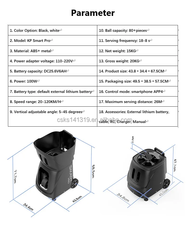 New Professional Throwing Machine Training Pickleball Machine App And Remote Control details