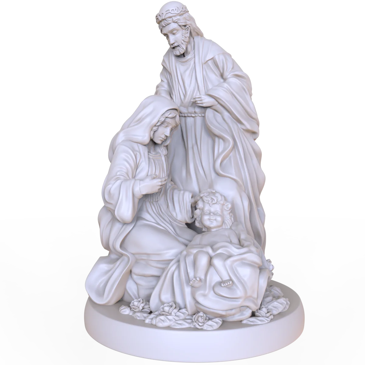 Figurine en résine Baby Jesus sur mesure pour le gros Œuvre OEM Figurine religieuse Baby Jesus avec berceau pour Noël et cadeaux religieux