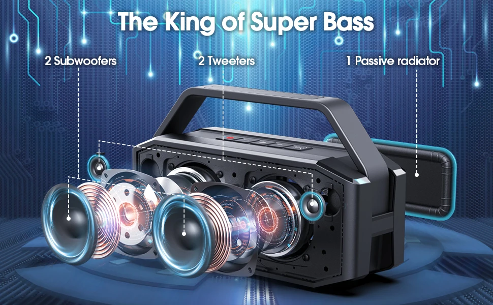 W-KING D9 アウトドアミュージック 重低音 ゴルフ ワイヤレス