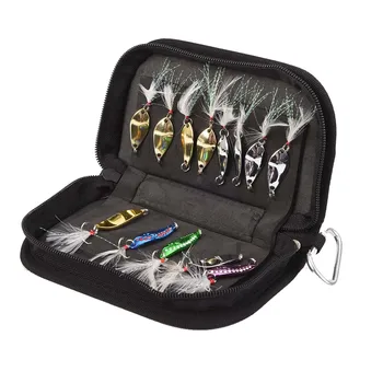 Waterproof Fishing Lures Kits Fly Hook Sequin Box Fishing Tackle Organizer Fly Fishing Lure Bag Spinner Spoon Bait Storage Case