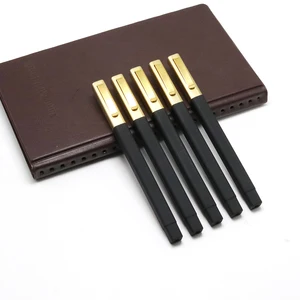 Promotional Custom High Quality Gold Clip Rubber square Hotel Plastic Ballpoint Pen