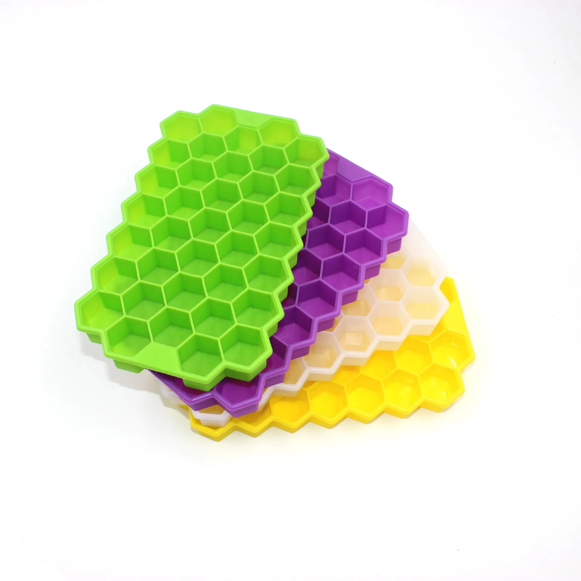 Odorless Honeycomb Ice Tray Mold Nontoxic Stackable With Lids