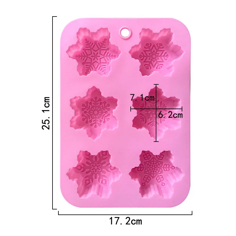 Snowflake Shaped Silicone Mold, Food-Grade Reusable Mould for Chocolate Candy Cake Baking,  DIY Baking Tool for Kitchen & Craft details
