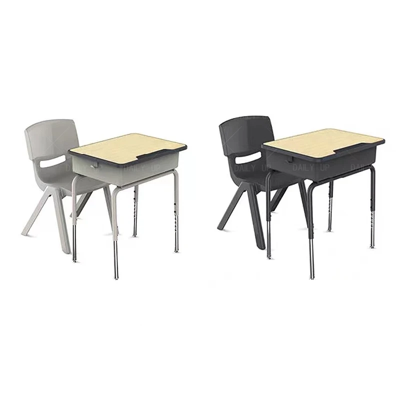 Standard classroom desk and chair Study Single adjustable Classroom Desk and Chair