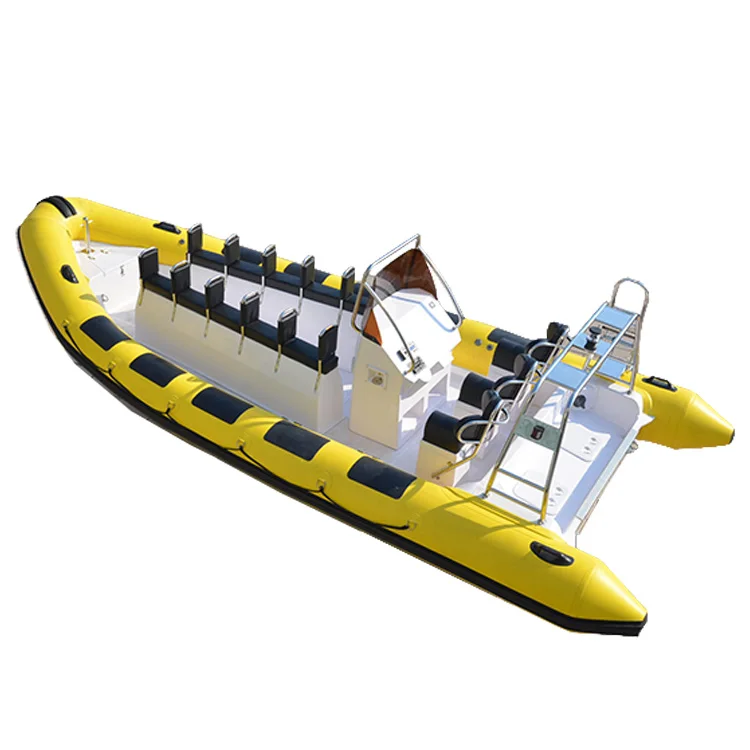 fiberglass semi-rigid inflatable fiberglass boat 700 Tourist boat yacht