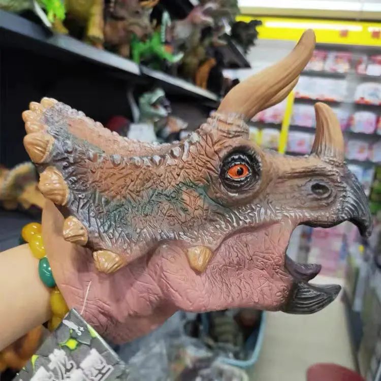 Детская игрушка-динозавр на руку Реалистичная латексная голова динозавра резиновые игрушки набор для дошкольного образования несколько стилей