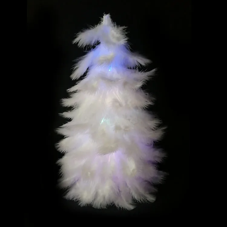 Wholesale led color change light glass Christmas feather angel ornament supplier