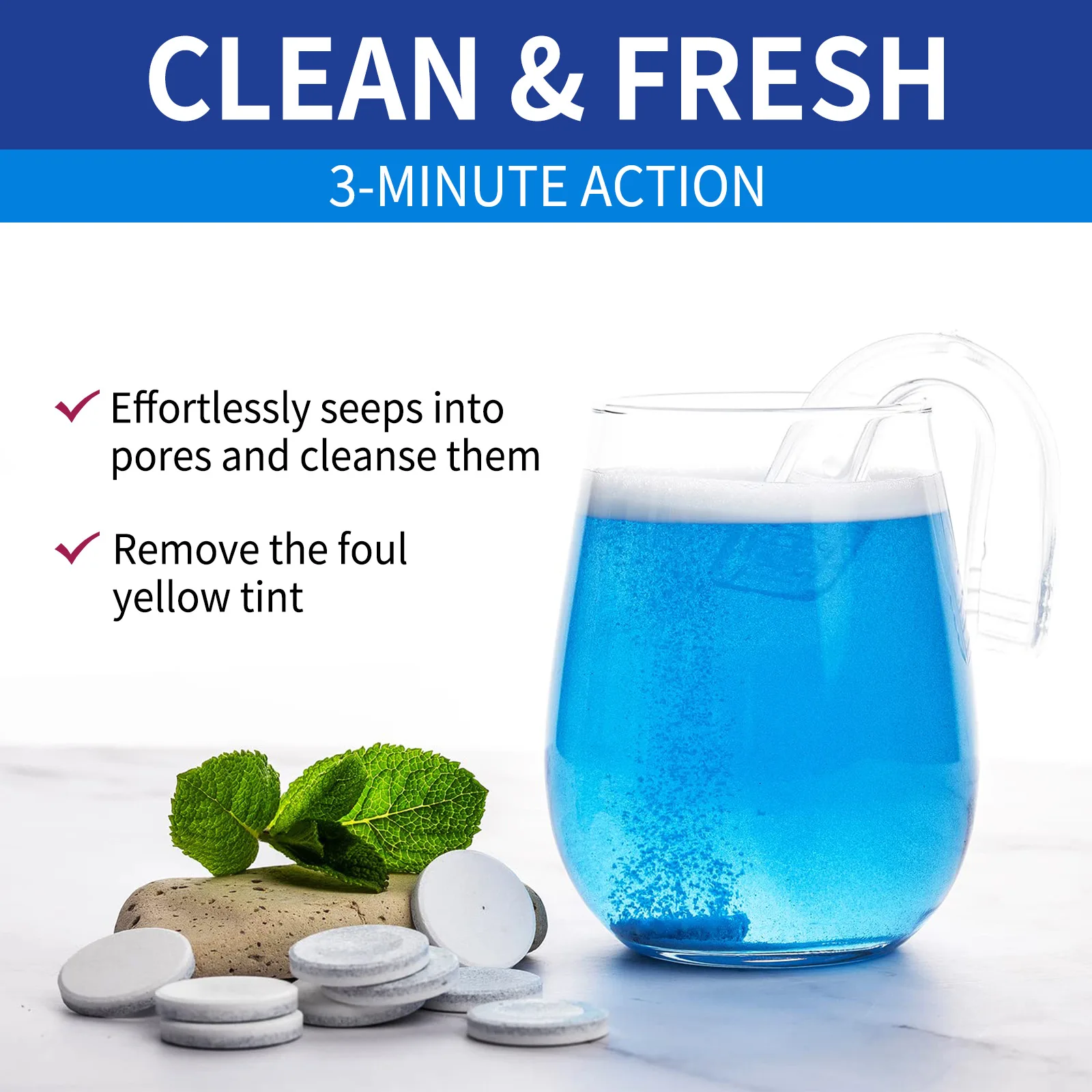 Jaysuing False Teeth Deep Cleansing Dental Retainer Cleaner Tablets