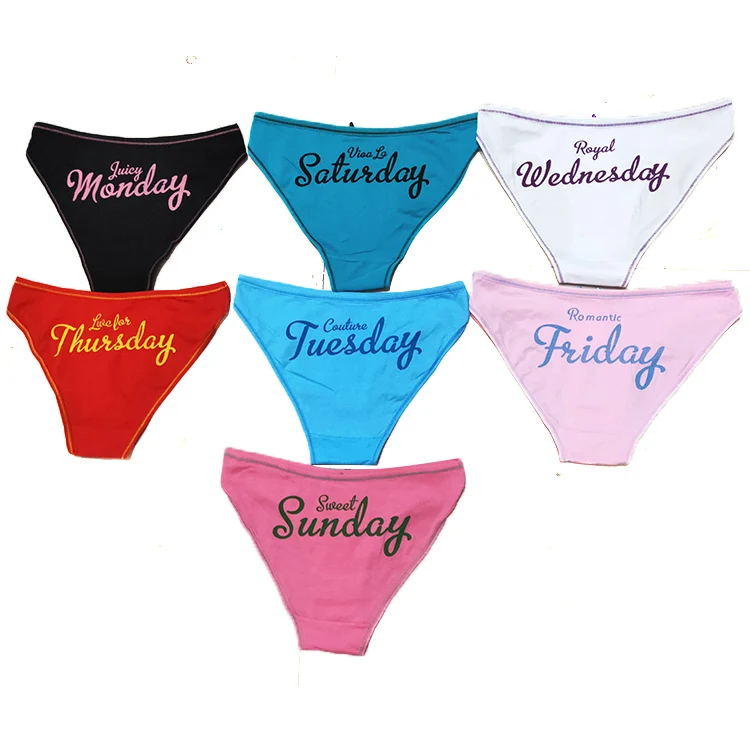 Panties / Ladies Underwear/thong /7 Days of the Week Women's Thong