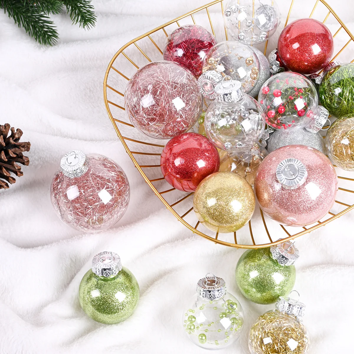 Christmas Ball Ornaments Shatterproof Plastic Christmas Ornaments Hanging Ball Decorations for Xmas Tree
