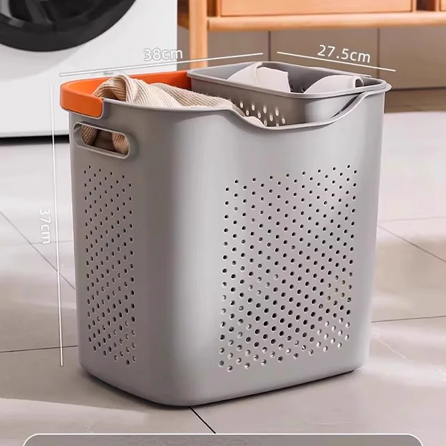 High Quality Large Rolling Laundry Hamper Plastic Storage Basket with Stand for Wardrobe Use and Clothing Storage manufacture