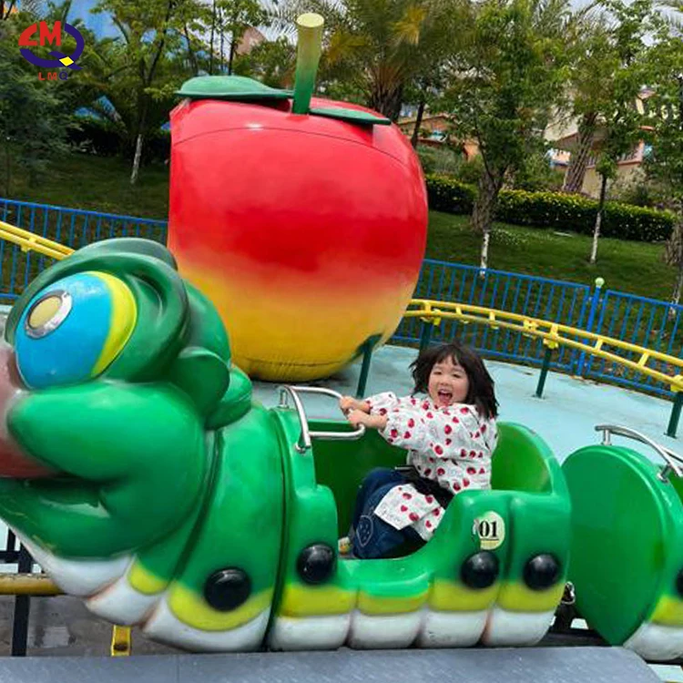 Attractive New Design Electric Model Train Fruit Worm Roller Coaster