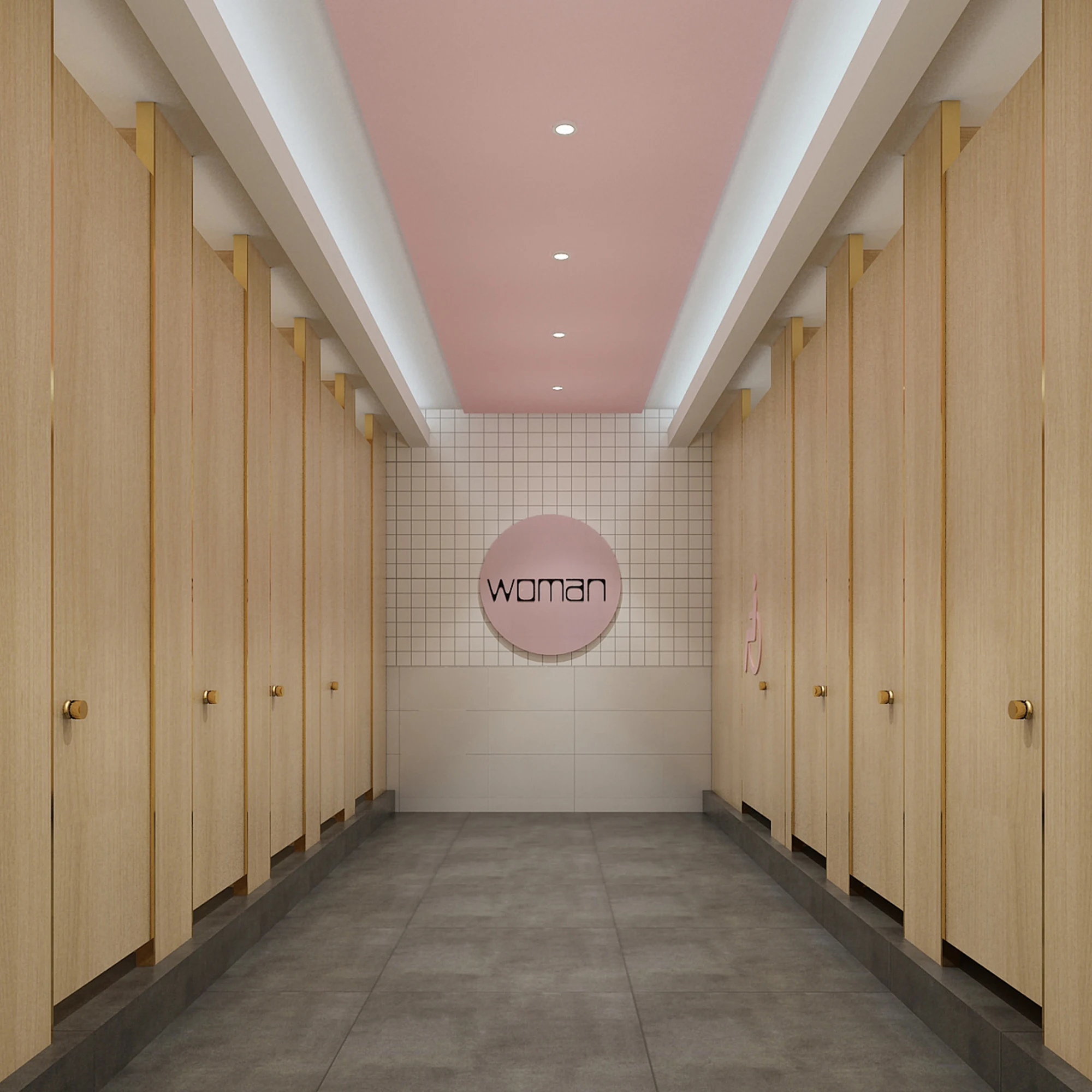 Wood Toilet Partition Wc Cubicle Material Materia Free of Formaldehyde Dustproof and Waterproof Toilet Partition Hpl