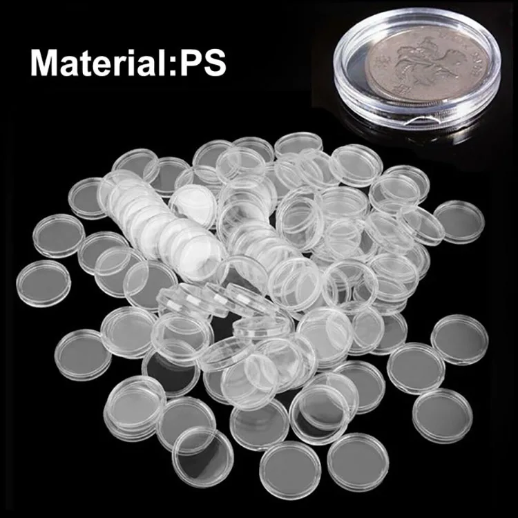 Arkham Horror Coin Capsules - Clear Round Token Storage Cases 25mm |  Durable Acrylic, Dust-Proof, and Adjustable Gasket