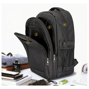OEM ODM Computer School Travel Backpack Rucksack Polyester Black Gray Nylon Business Travel Commute Men School Laptop Backpack