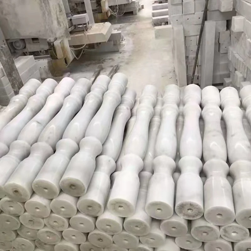 product reasonable price promotional white marble stone baluster railing for indoor and outdoor decoration-2