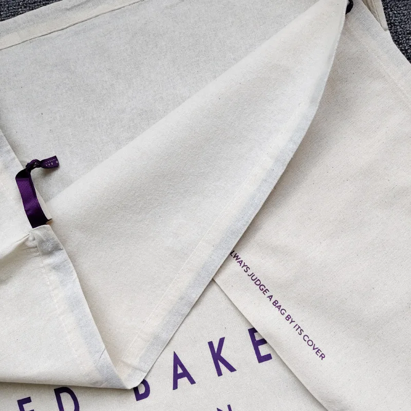 Reusable Eco Friendly Cotton Canvas Dust Bag Muslin Drawstring Bag With