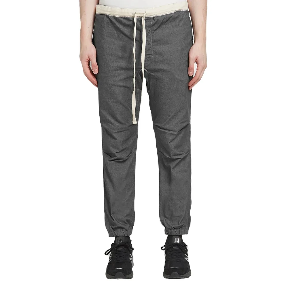 mens trousers pants custom drawstring waist elastic cuff button