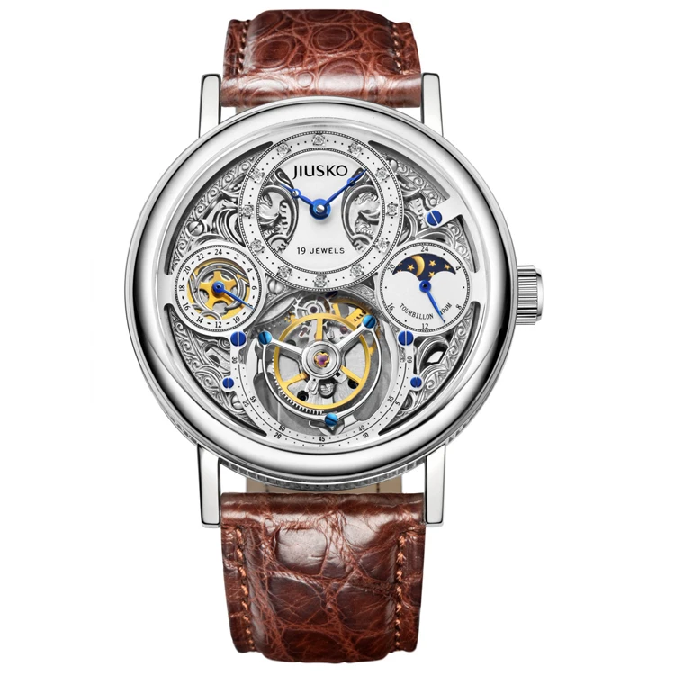 High End Tourbillon Movement Skeleton Automatic Mechanical Watches Tourbillion Watch