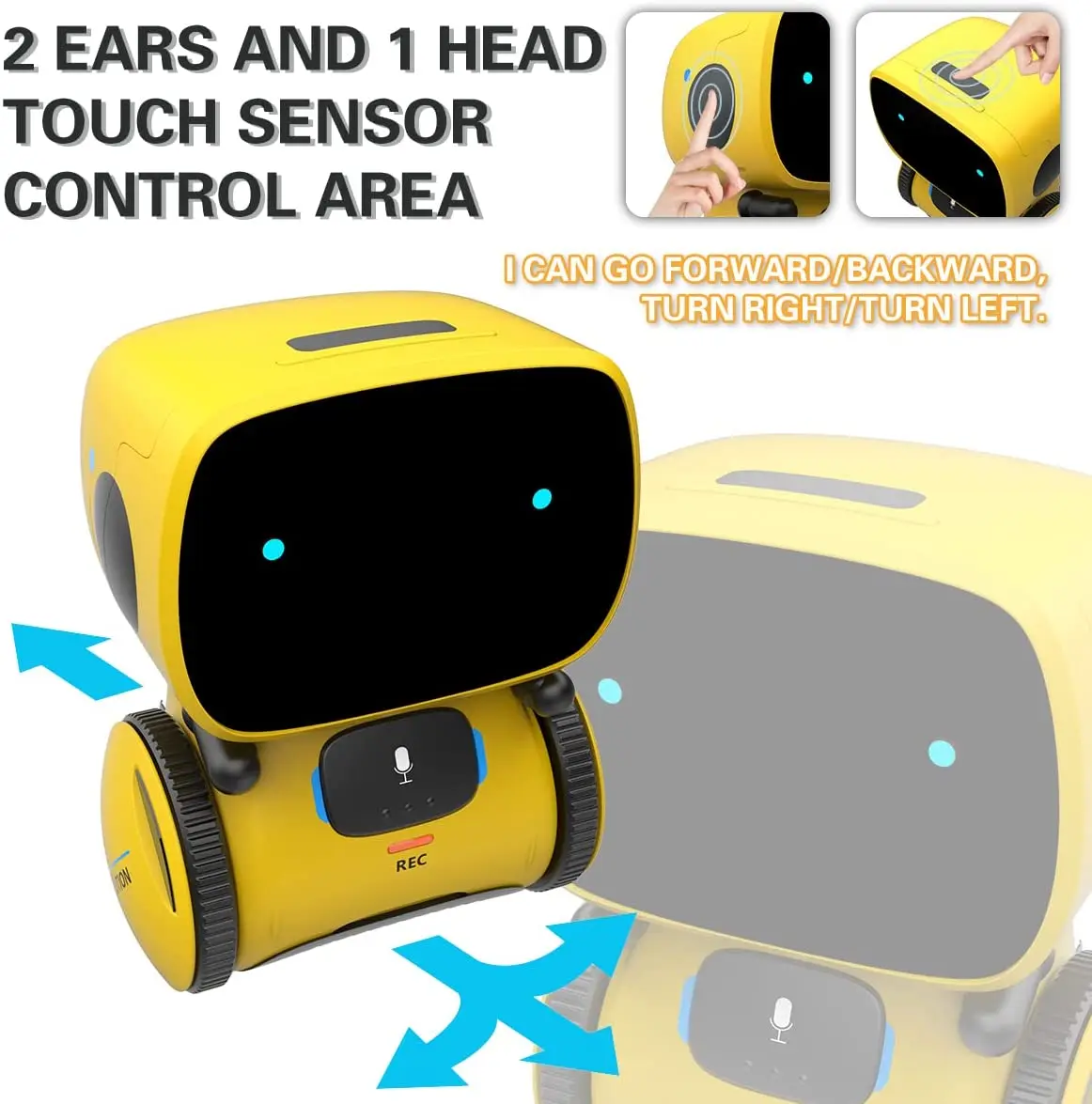 Smart Talking Robots Intelligent Partner and Teacher with Voice Control Touch Sensor Singing Dancing Repeating Robot Gift Toy