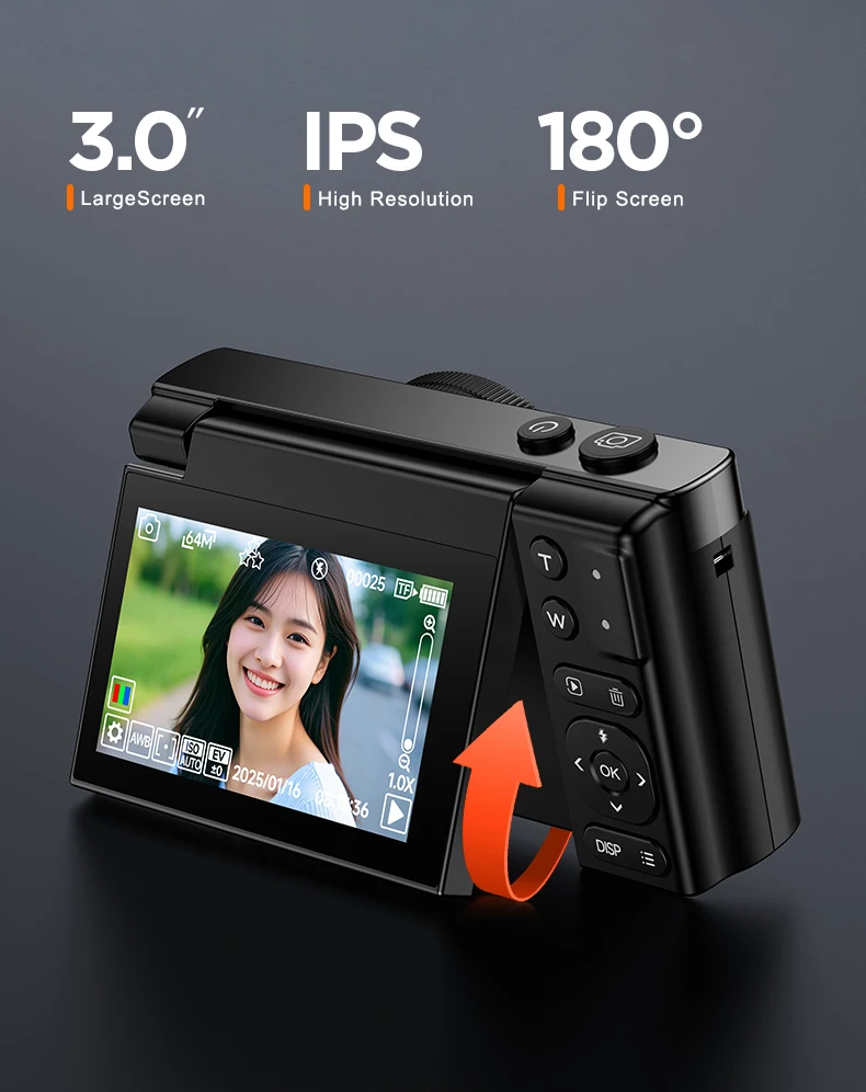 WD300-8K 88MP 8K Fotocamera digitale MAX 18X Zoom Autofocus WiFi Travel Camera con schermo ribaltabile da 3 pollici Multi Filtro - Nero WD300-8K 88MP 8K Fotocamera digitale MAX 18X Zoom Autofocus WiFi Travel Camera con schermo ribaltabile da 3 pollici Multi Filtro - Nero
