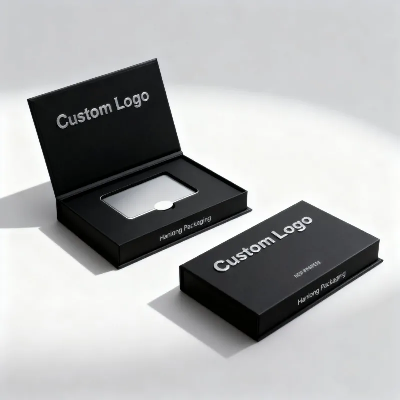 product biodegradable luxury black cardbox vip card box packaging vip credit business card packaging gift boxes-4