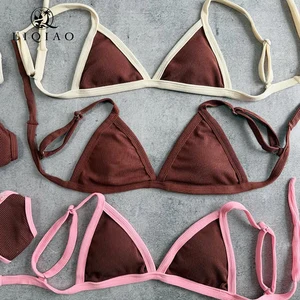 Custom Sexy Mesh Woman Swimsuit Cut Out Designer Bikini Set Swimwear Beachwear Bathing Suits for Women