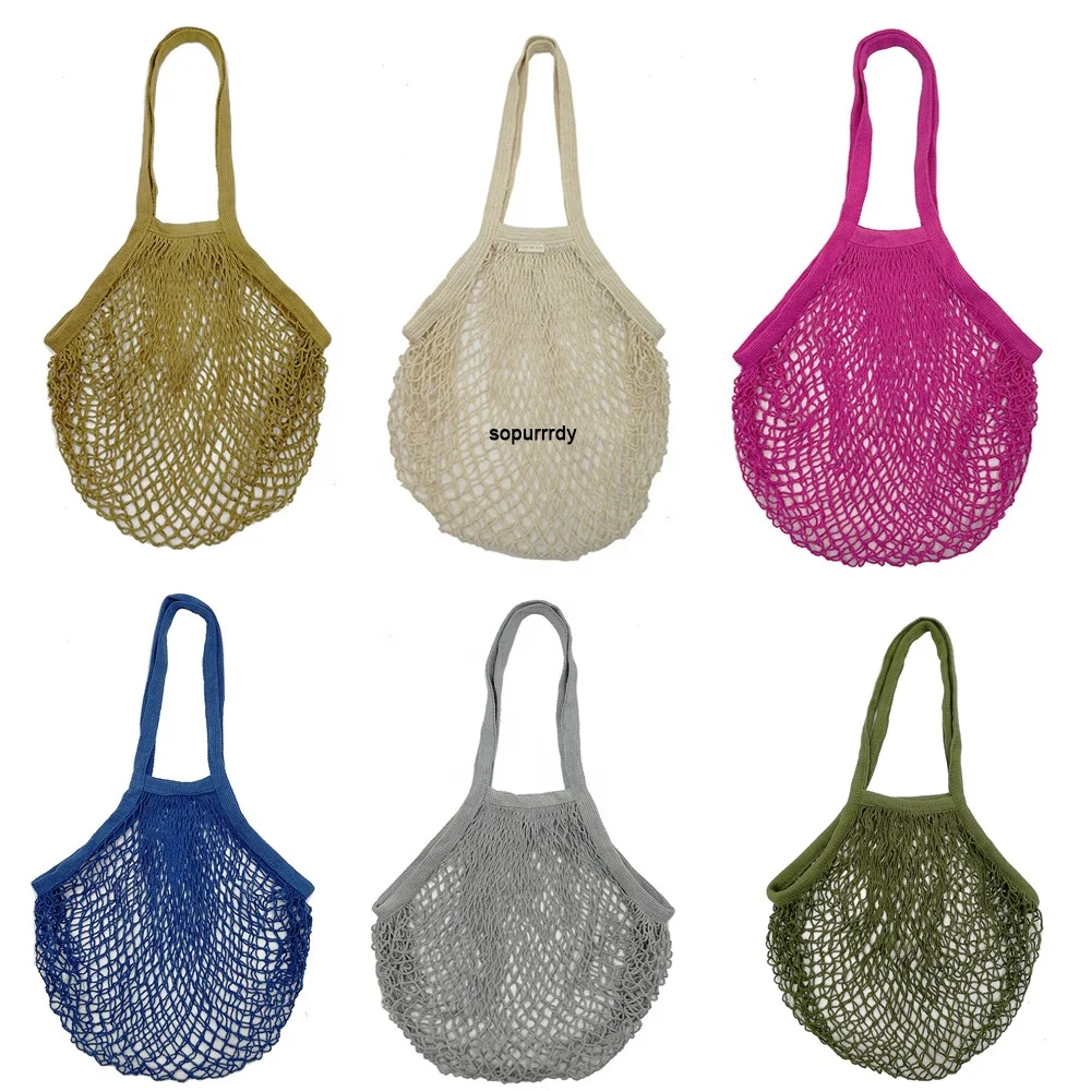 
Экологичная многоразовая продуктовая сумка SopurrrdyEco с пользовательским логотипом, нулевые отходы, многоразовая пляжная Сетчатая Сумка из 100% хлопка, крем 