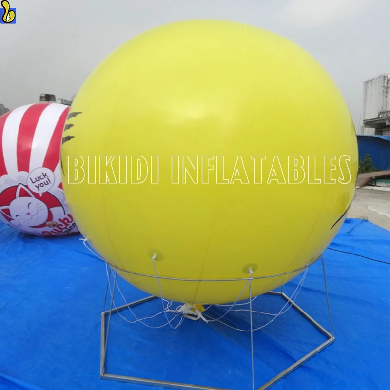 Ballon gonflable ignifuge et imperméable rond d'éclairage avec le PVC de  0.18mm pour la publicité