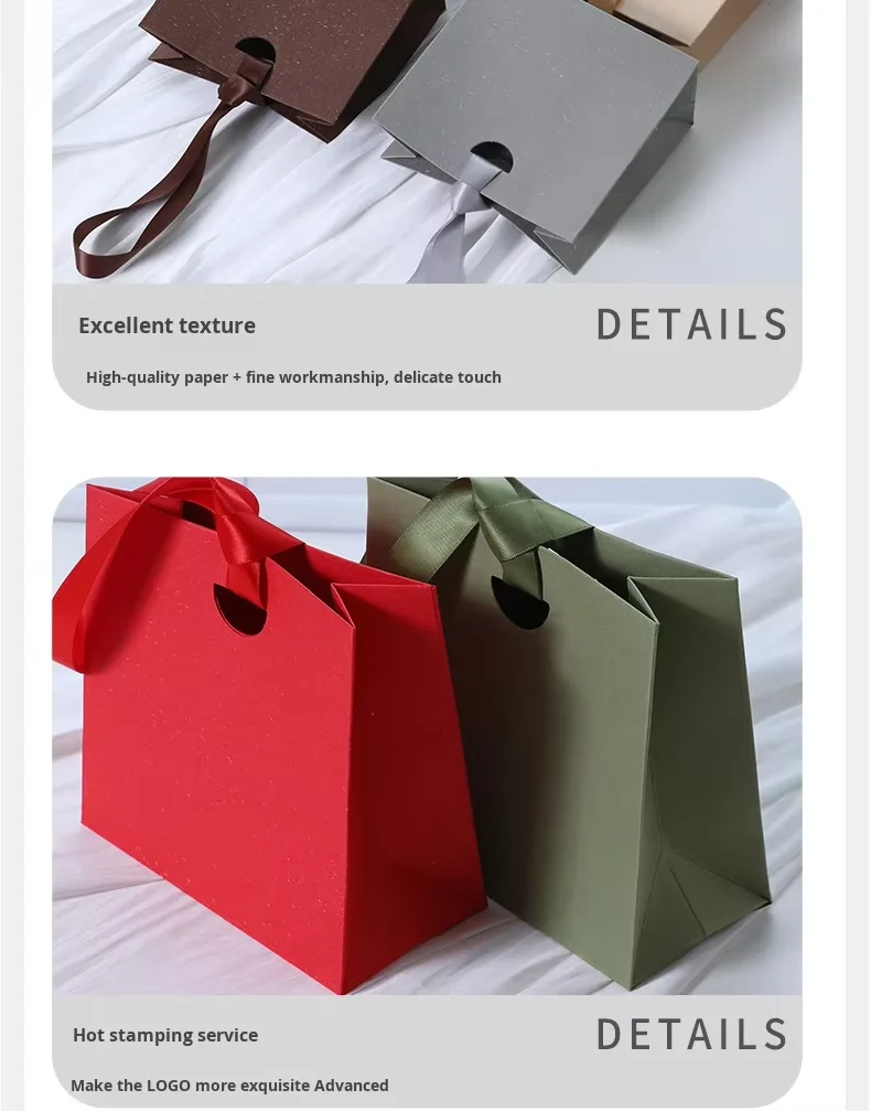 Quality control details on luxury paper bags