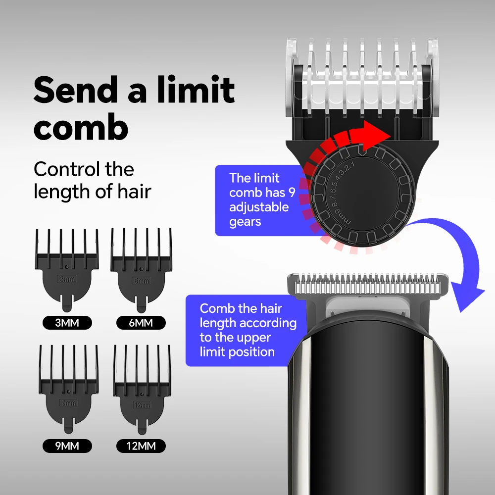 Hot Selling Rechargeable Electric Hair for Clipper Set Multi-Functional Push Shear Stainless Steel Blade for Household Hotel Use details