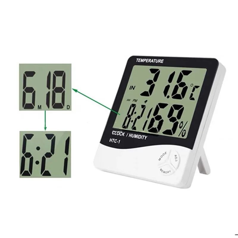 China Customized Digital Temperature Humidity Meter HTC-1 HTC-2