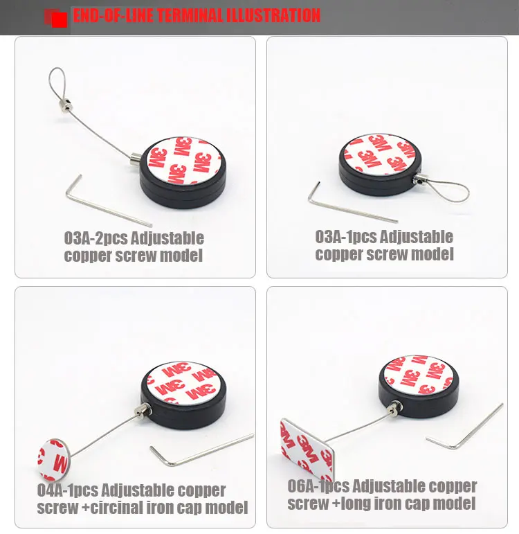 Wholesale Custom Round Security Display Mini Antitheft Recoil Pull Box For