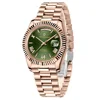 Rose gold green