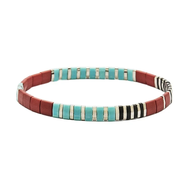 Wholesale Modern Design Miyuki Tila Beads Bracelet Customized Mix Color Tila Bracelet for Women