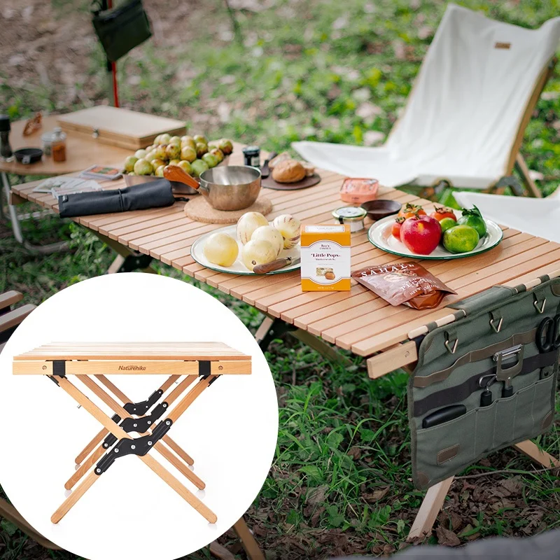 Naturehike Outdoor Camping Picnic Portable Solid Wood Table