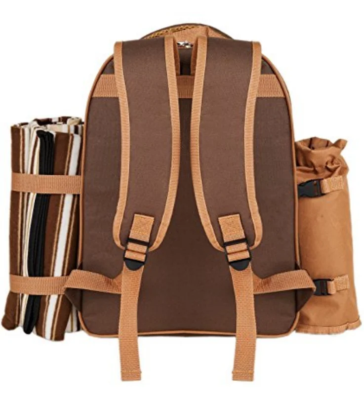 Оптовая продажа набор рюкзаков для пикника на 4 человека водонепроницаемый нейлоновый держатель вина