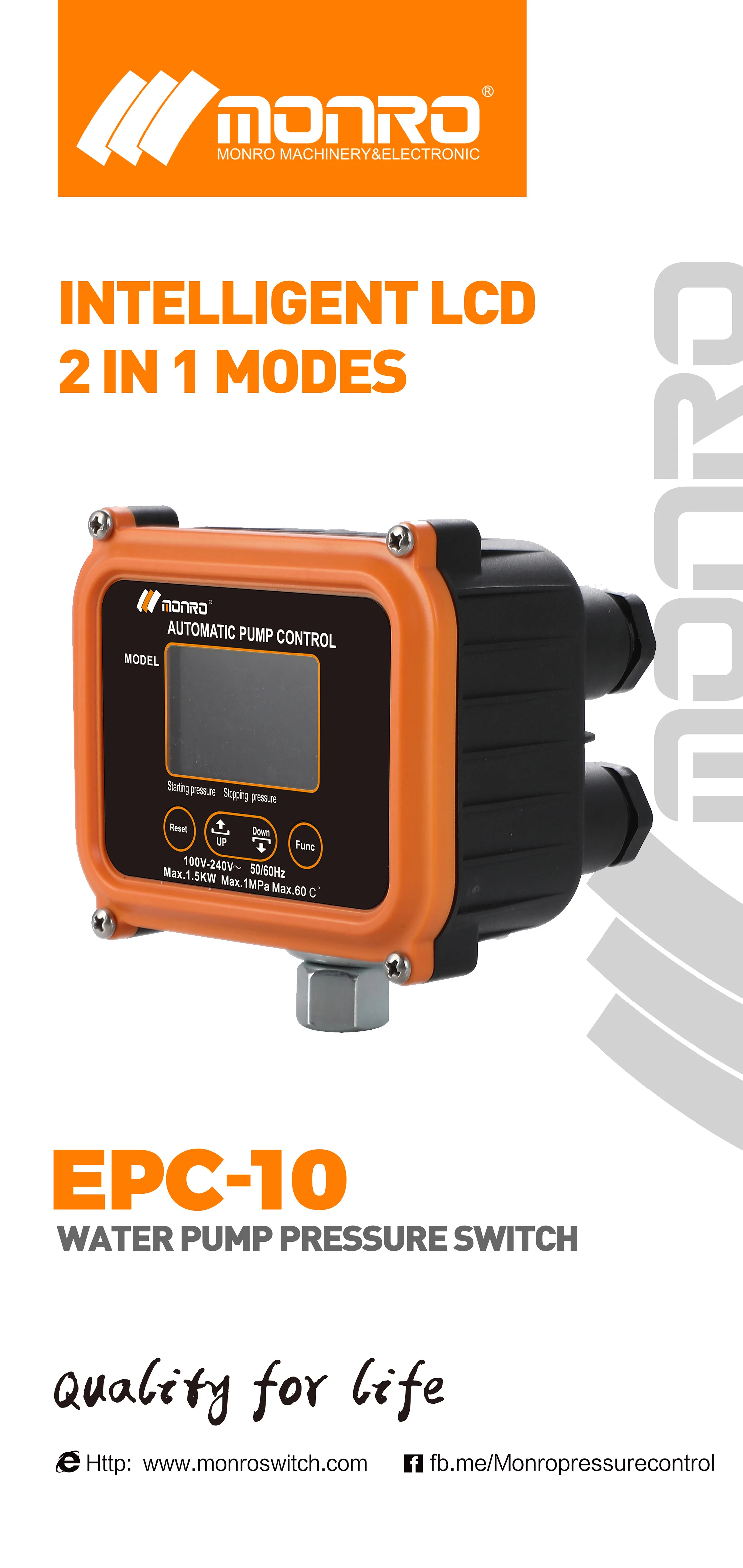 Switch for Water Pump, ARRIVAL, LCD, MODES, VOLTAGE - detail 2