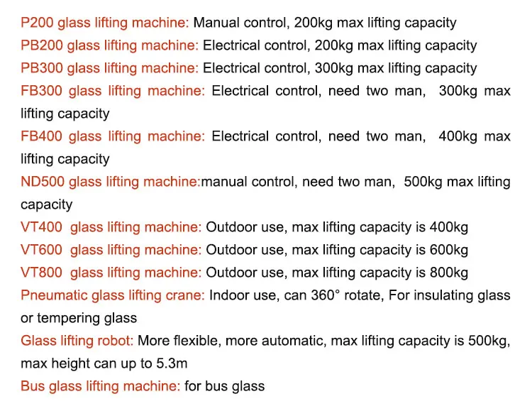 ND400 400kg Max Manual Glass Handling Lifting Machine For Big Glass