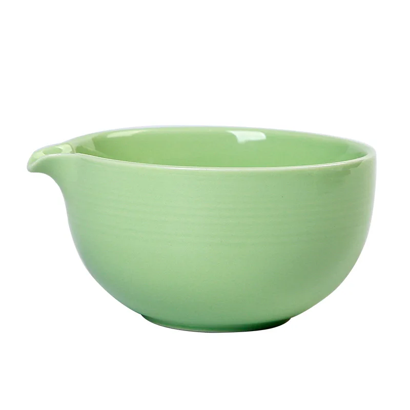 Bol à Matcha En Céramique Fait Main - 500 Ml, Bec Verseur - Design Aquarelle Japonaise - Avec Boîte Cadeau - Pour Cérémonie Matcha, Thé Vert