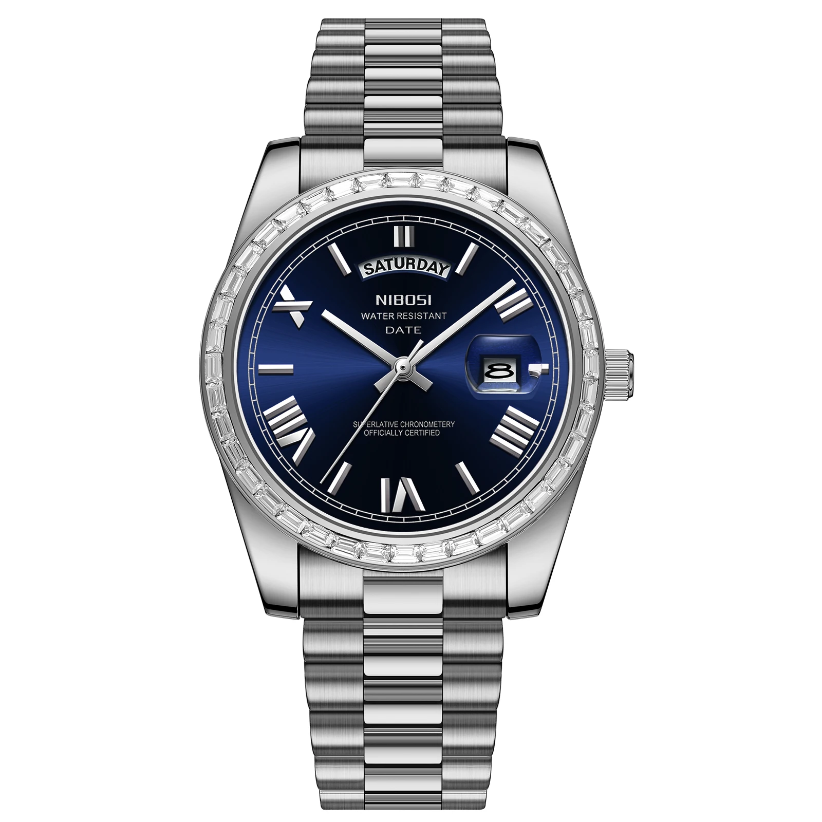 NIBOSI 2708 Men's Watch - Stylish Quartz Day Date Watch