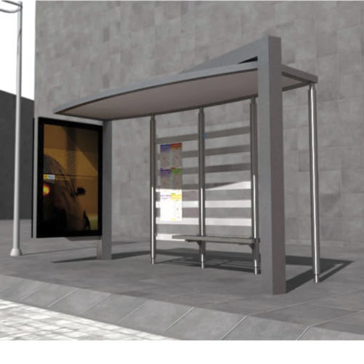 Сборный автобусный навес наружная оцинкованная стальная металлическая автобусная остановка цена