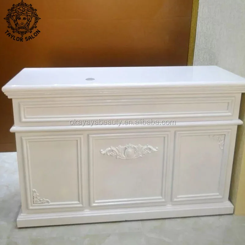White Reception Desk Office Front Counter Office Furniture Modern Customized Fashionable Reception Desk and Sofa