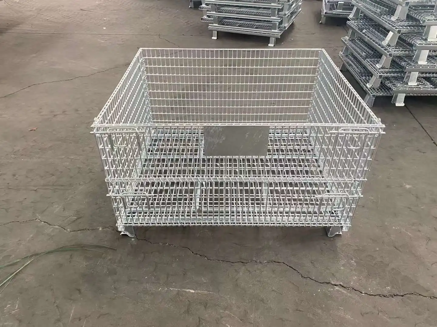 Mesh Stackable Legal Warehouse Storage Steel Wire Mesh Stackable Stillage Pallet Cage - Buy ...