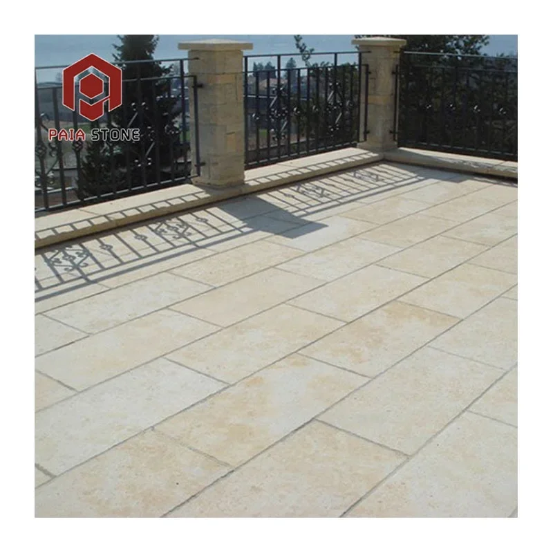 Swimming Pool Tiles Beige Limestone Flooring Tiles Non-slip Paving Slab Stone Natural Outdoor 2.16 - 2.56 Cut-to-size Paia ST