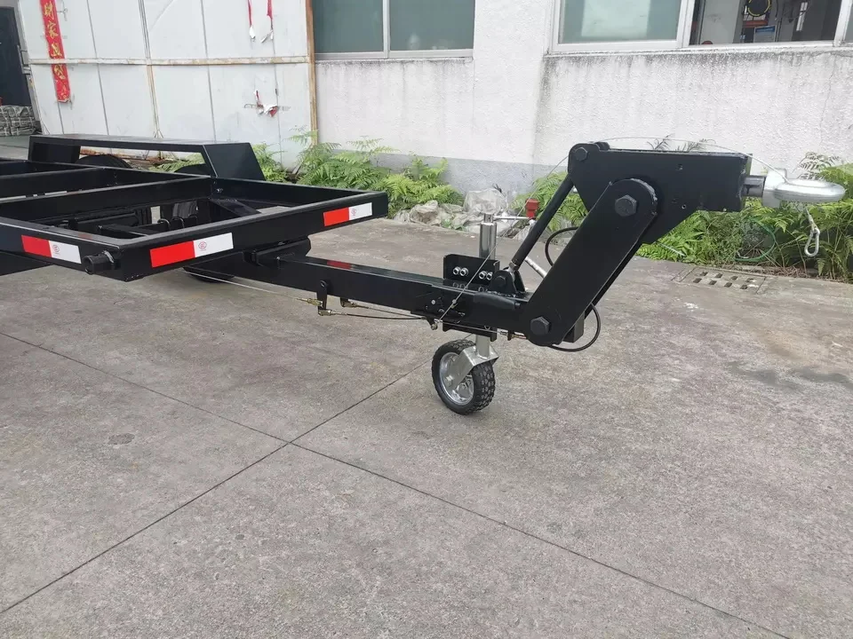 Customized Small Car Trailer 2 Axle 4 Wheel Trailer for Generator Transport