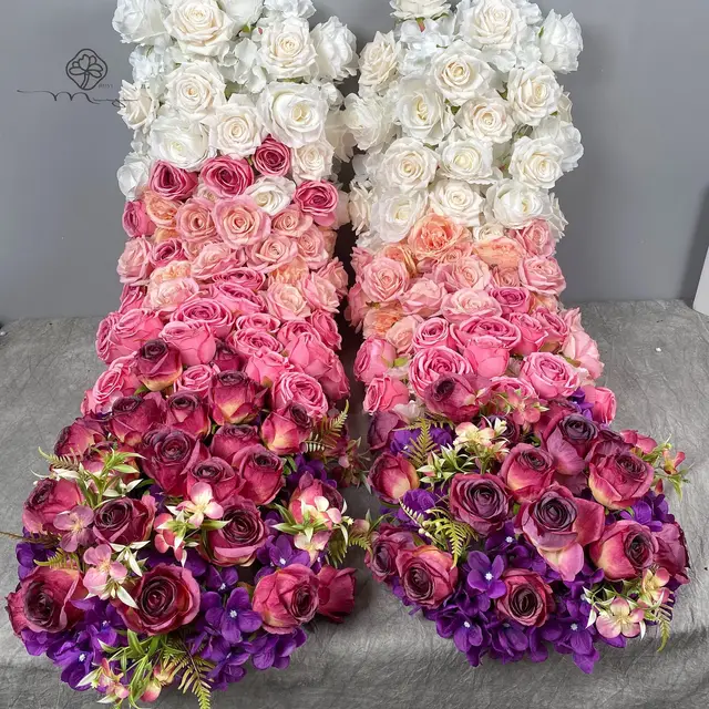 MIYI Newest Design Table Flower Centerpiece Pink Purple Color Size Customization