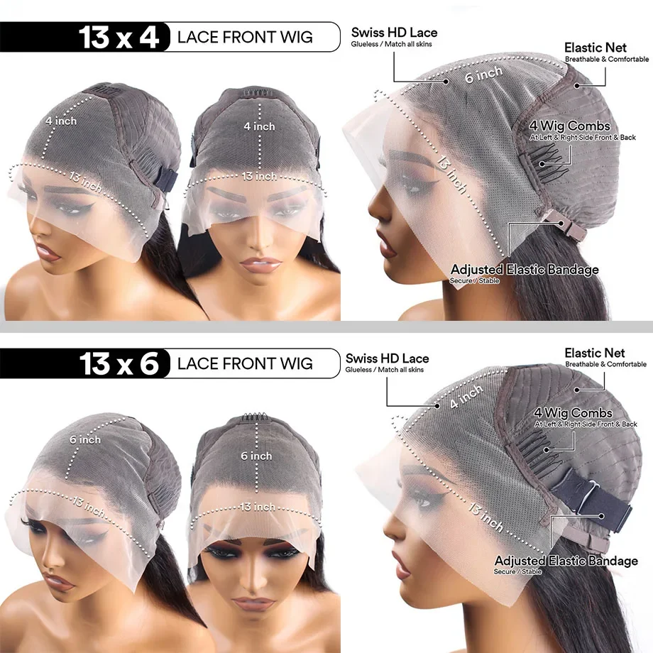 Parrucche brasiliane senza colla per capelli umani lisci biondo miele 13x4 per donne_voghion.com