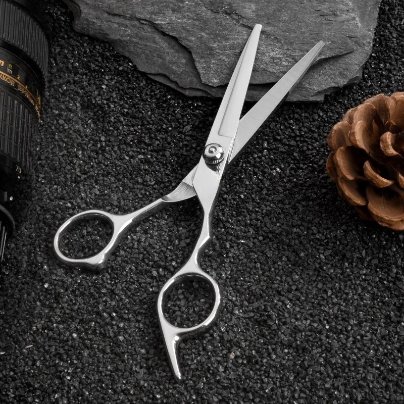 Straight blade hair scissors